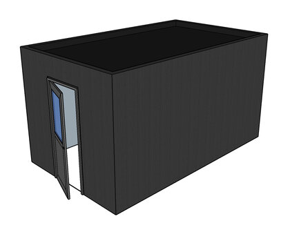 Plat dak berging 3x5m ge&iuml;soleerd