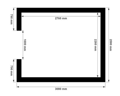 Plattegrond berging 2,5x3m