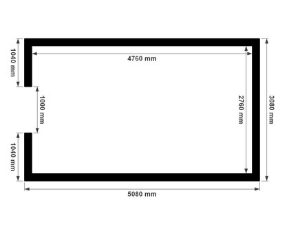 Multi Loods plattegrond 3x5m