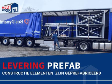 Levering prefab zadeldak schuur 