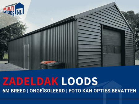 Ongeisoleerde zadeldak Multi Loods 6m breed