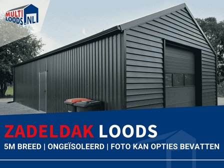 Ongeisoleerde zadeldak Multi Loods 5m breed