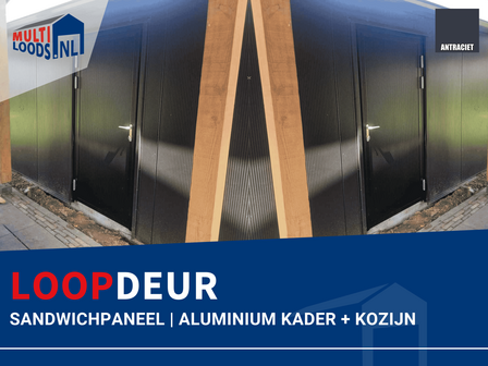 Multi Loods loopdeur met aluminium kader en kozijn