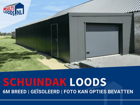 Schuindak ge&iuml;soleerde Multi Loods 6m breed