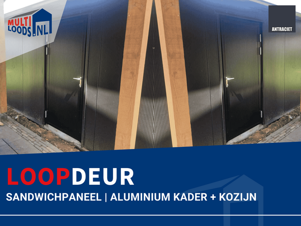 Sandwichpanelen loopdeur Multiloods.nl